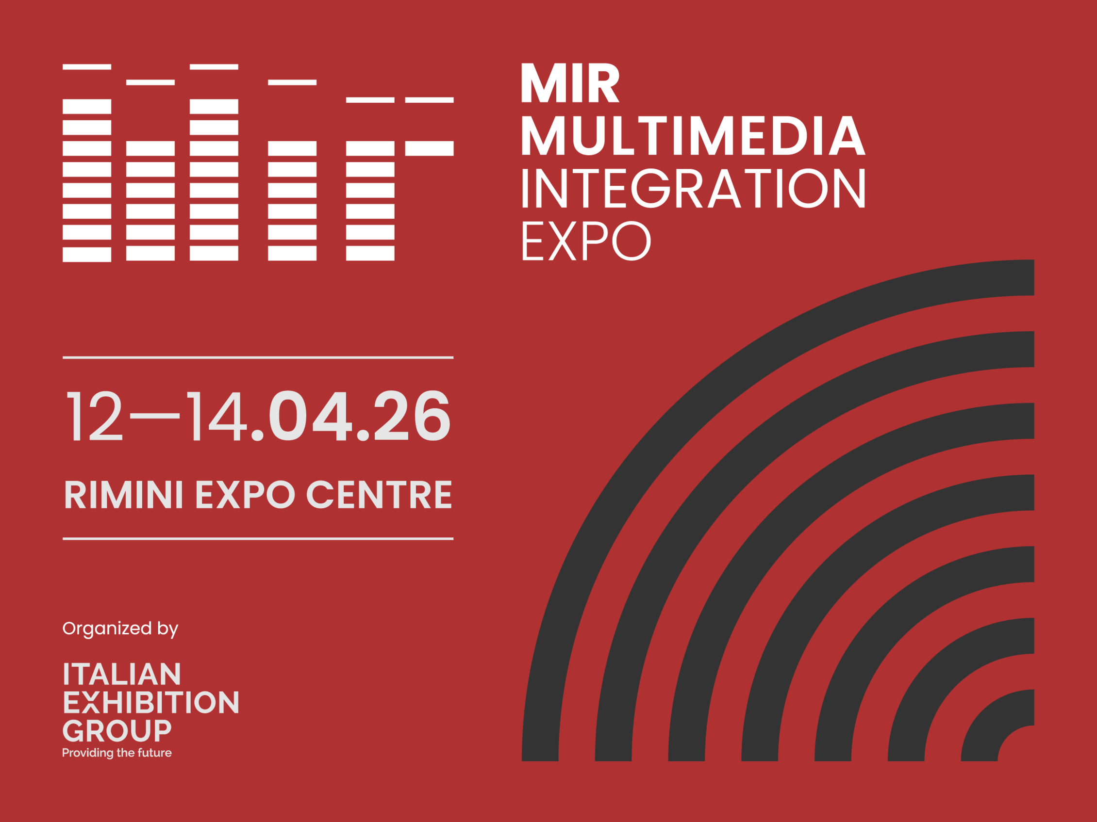 Official visual of MIR 2026 with dates, logo, and exhibition venue