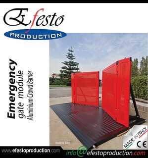 Aluminium Crowd barrier with Finges Save systems!