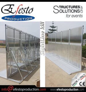 Aluminium Crowd barrier with Finges Save systems!