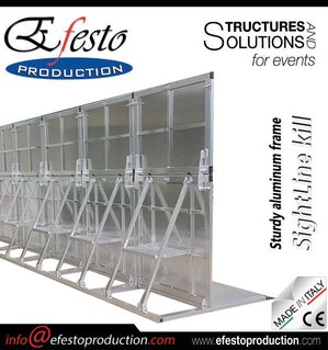 Aluminium Crowd barrier with Finges Save systems!